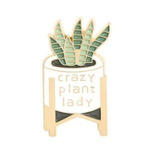 Crazy Plant Lady Enamel Pin